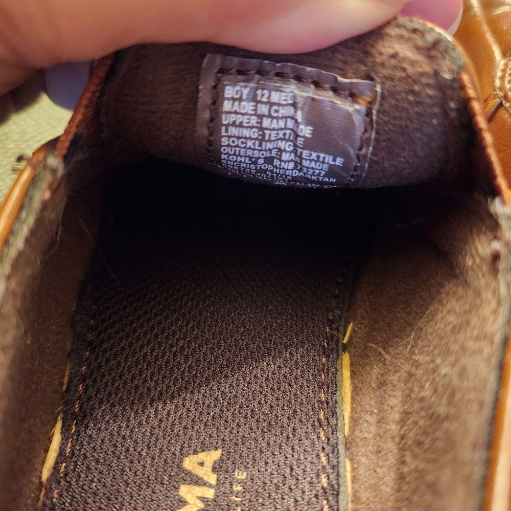 Sonoma boys 12M slipon brown dress shoes - Picture 5 of 5